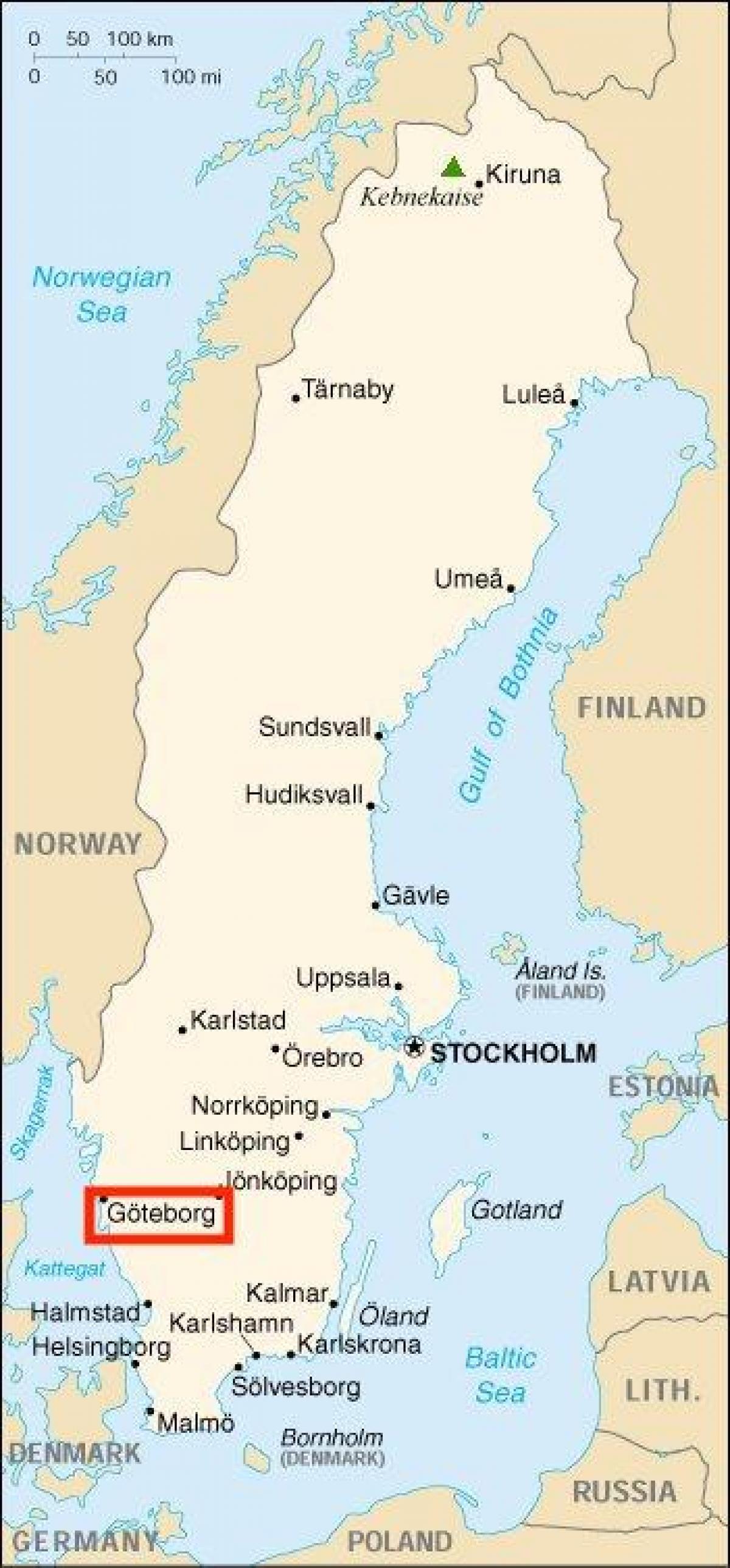 Sweden gothenburg map