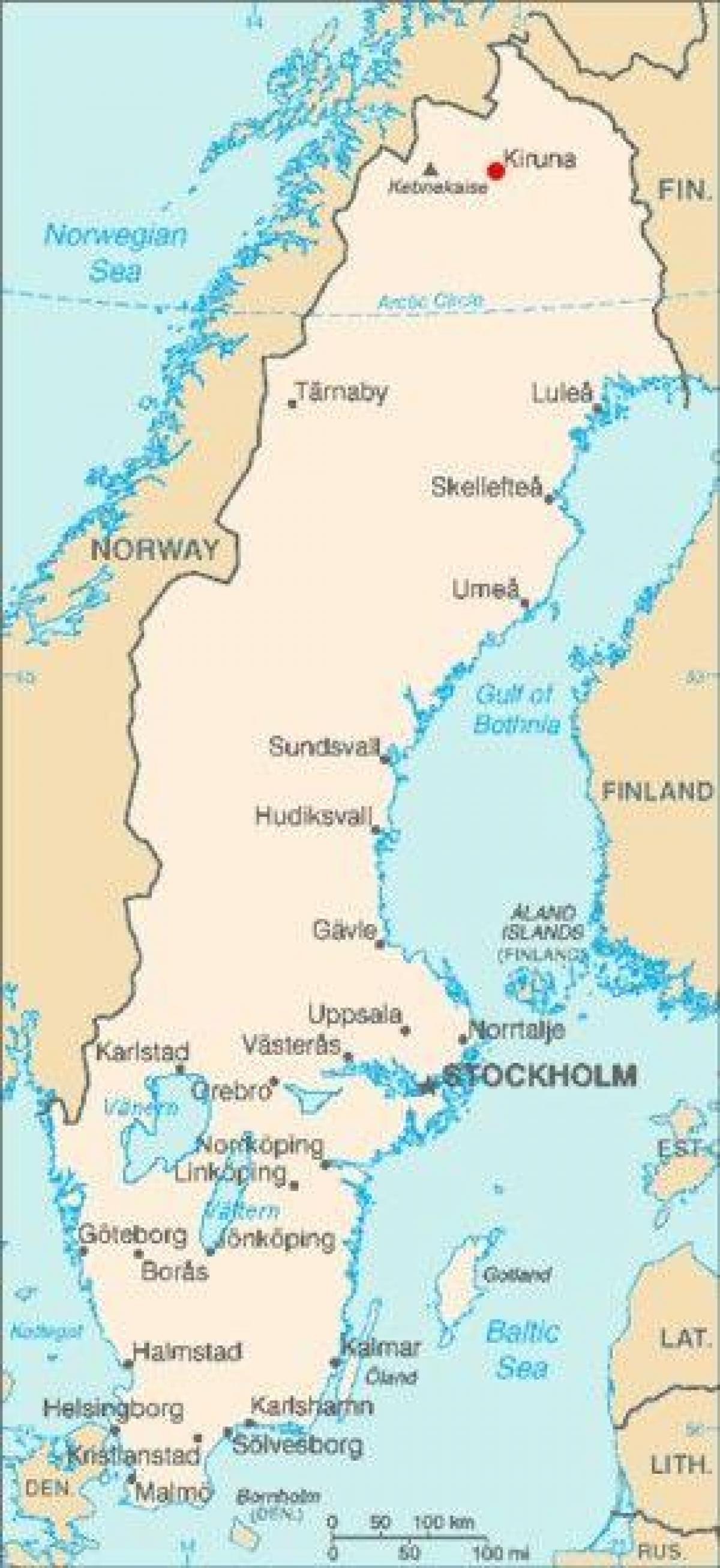 map of Kiruna Sweden