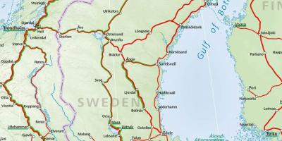 Rail map of Sweden