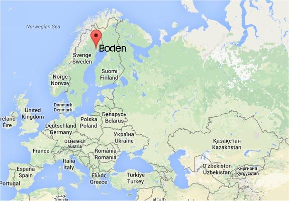 Boden Sweden map - Map of Boden Sweden (Northern Europe - Europe)