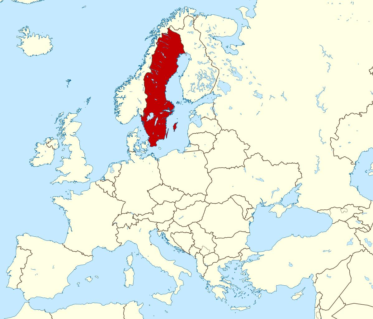 Sweden Map Europe Map Of Sweden In Europe Northern Europe Europe