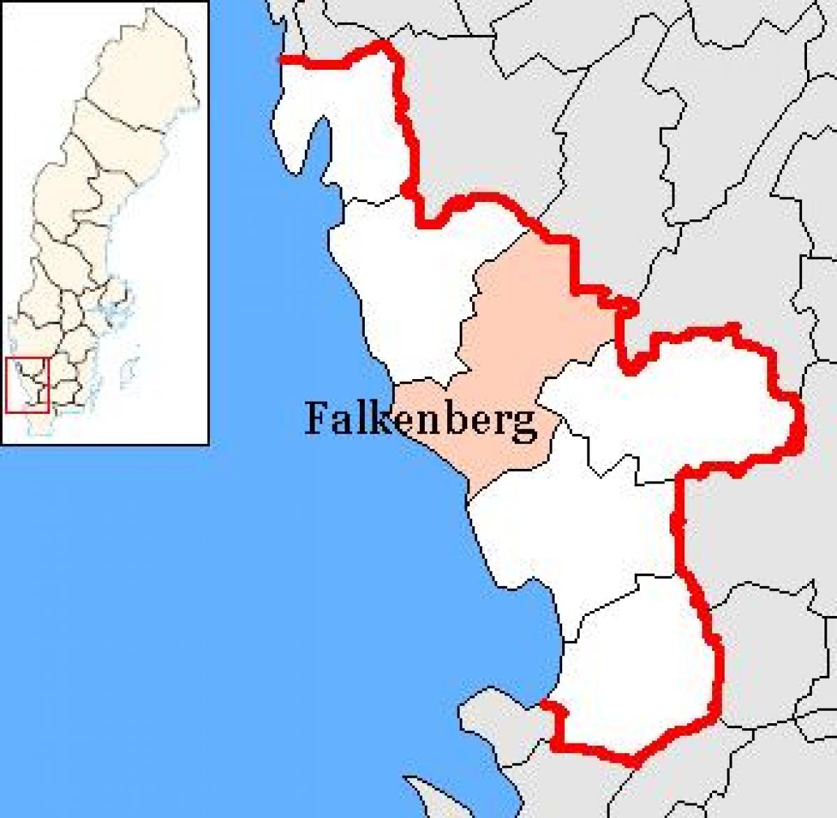 map of Falkenberg Sweden