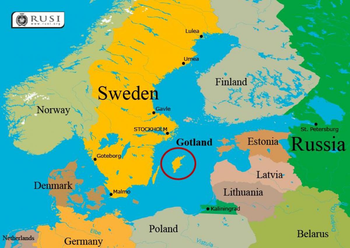 map of Gotland Sweden