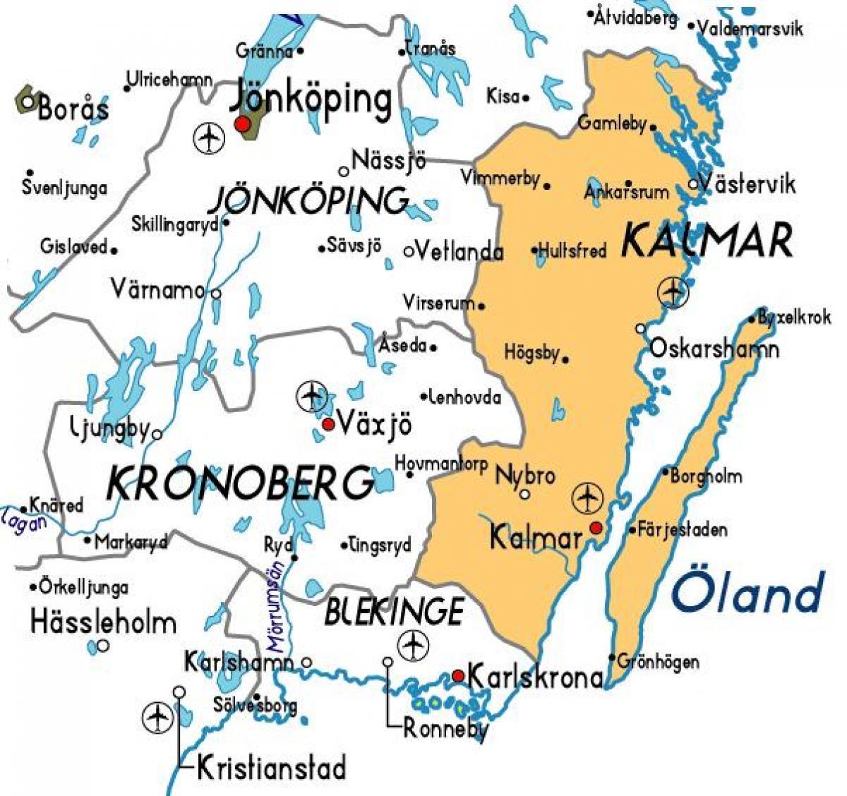 Kalmar map Sweden - Kalmar Sweden map (Northern Europe - Europe)