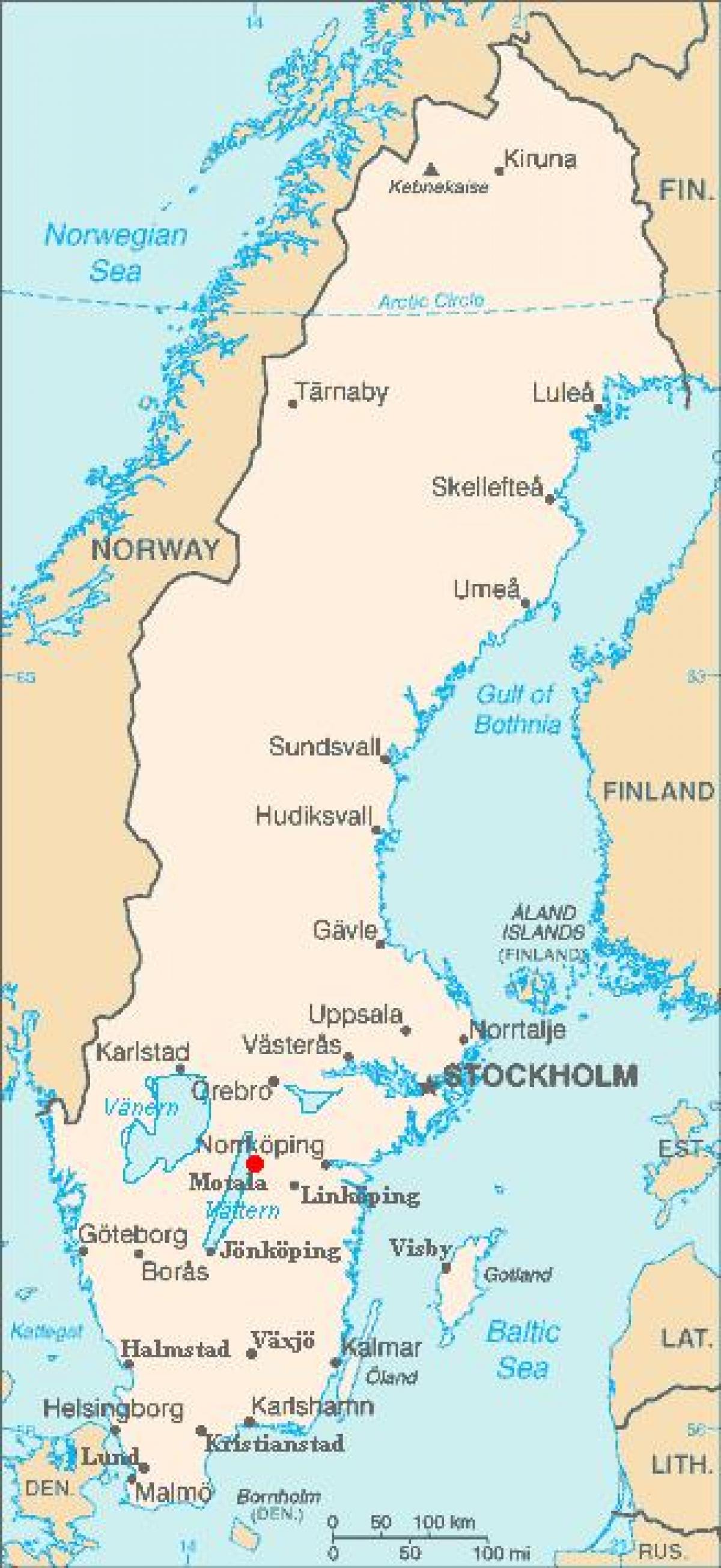 map of Motala Sweden