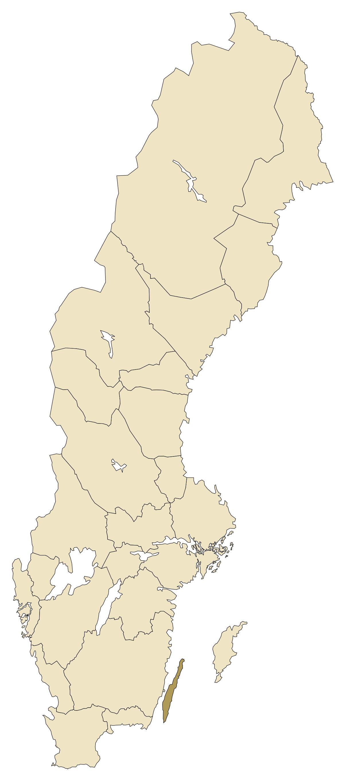 map of Oland Sweden