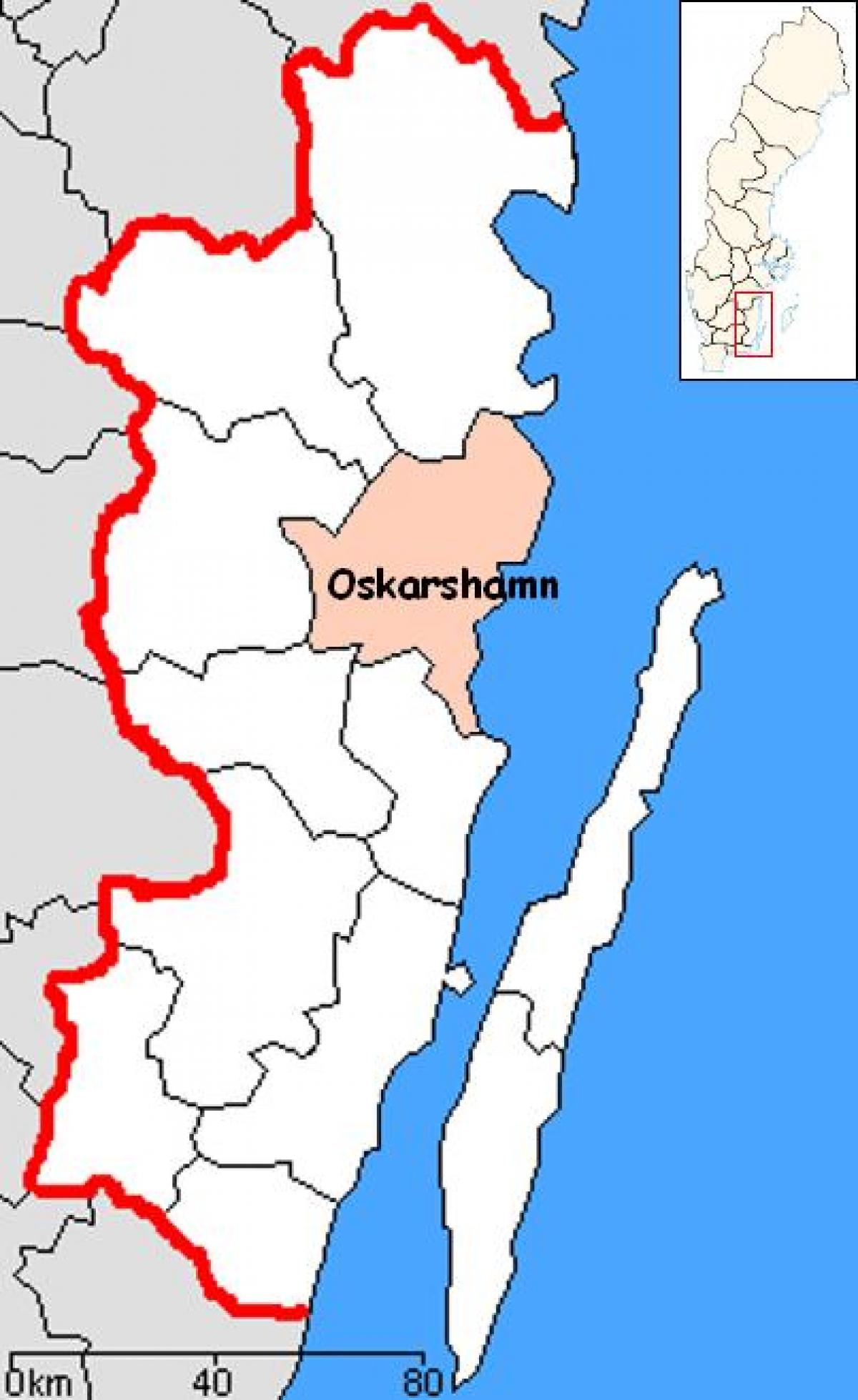 map of Oskarshamn Sweden