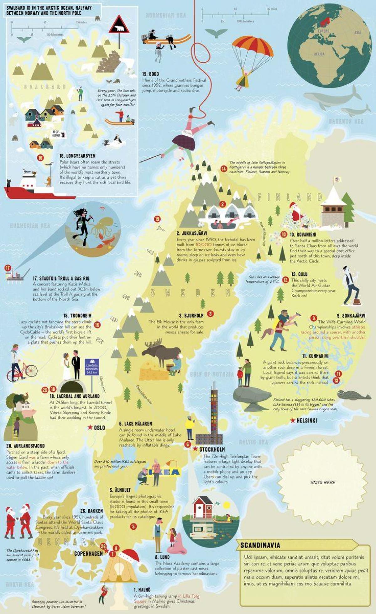 Sweden attraction map