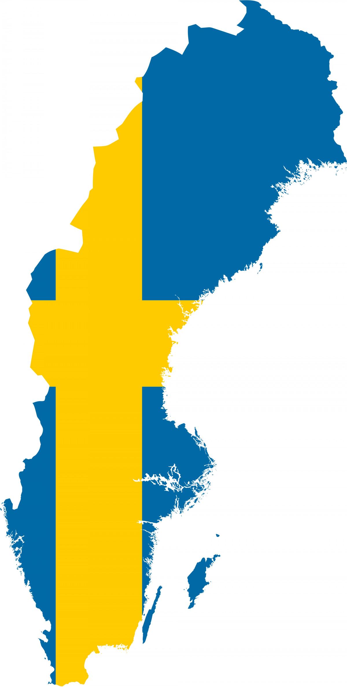 Sweden map flag