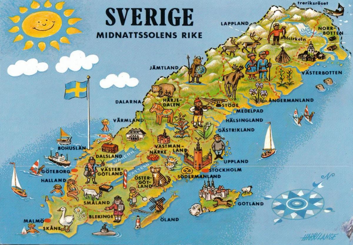 tourist map Sweden