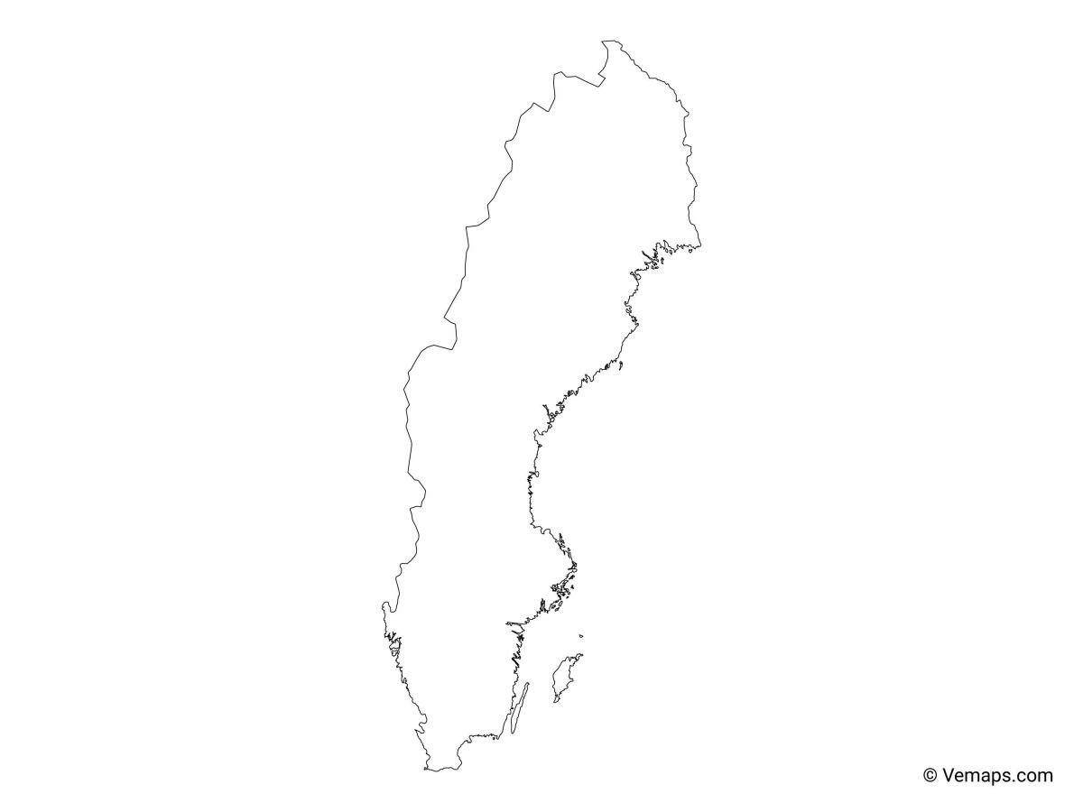 map of Sweden vector