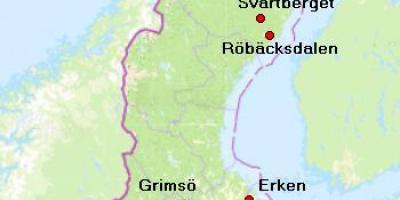 Map of abisko Sweden
