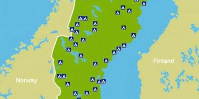 Sweden camping map