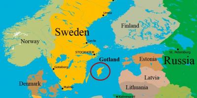 Map of Gotland Sweden