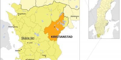 Map of Kristianstad Sweden