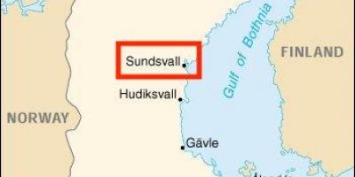 Map of Sundsvall Sweden