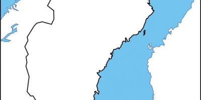 Blank map of Sweden
