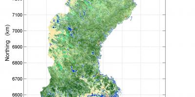 Map of Sweden forests
